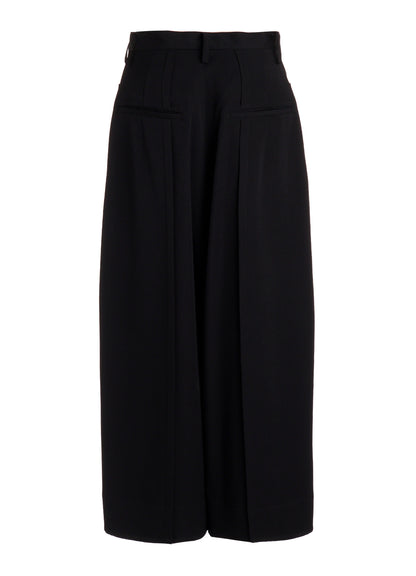 GABARDINE BACKSIDE TUCK BAGGY PANTS