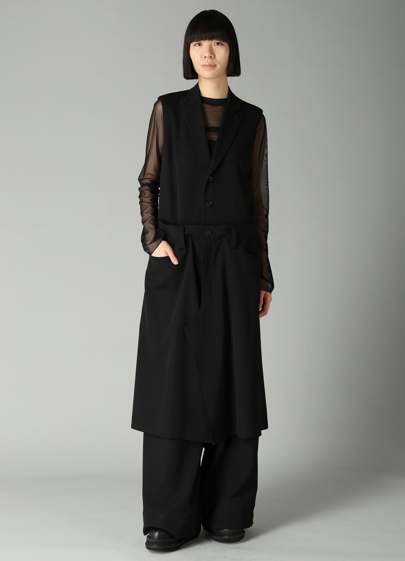 GABARDINE BACKSIDE TUCK BAGGY PANTS – THE SHOP YOHJI YAMAMOTO