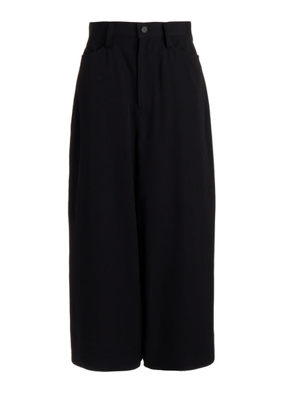 GABARDINE BACKSIDE TUCK BAGGY PANTS
