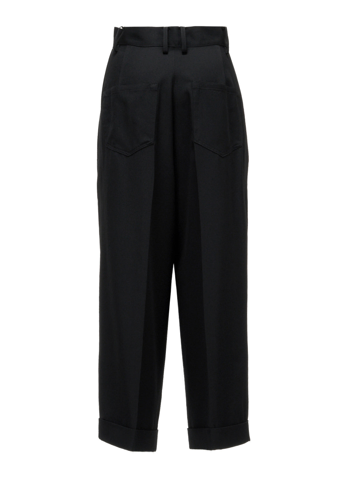 GABARDINE 2 TUCKS BAGGY PANTS