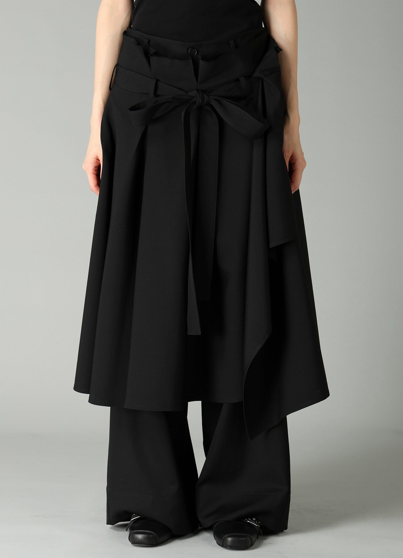 GABARDINE TUCK&DRAPE WRAP SKIRT – THE SHOP YOHJI YAMAMOTO