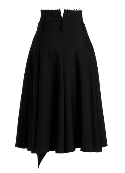 GABARDINE TUCK&DRAPE WRAP SKIRT