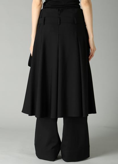 GABARDINE TUCK&DRAPE WRAP SKIRT