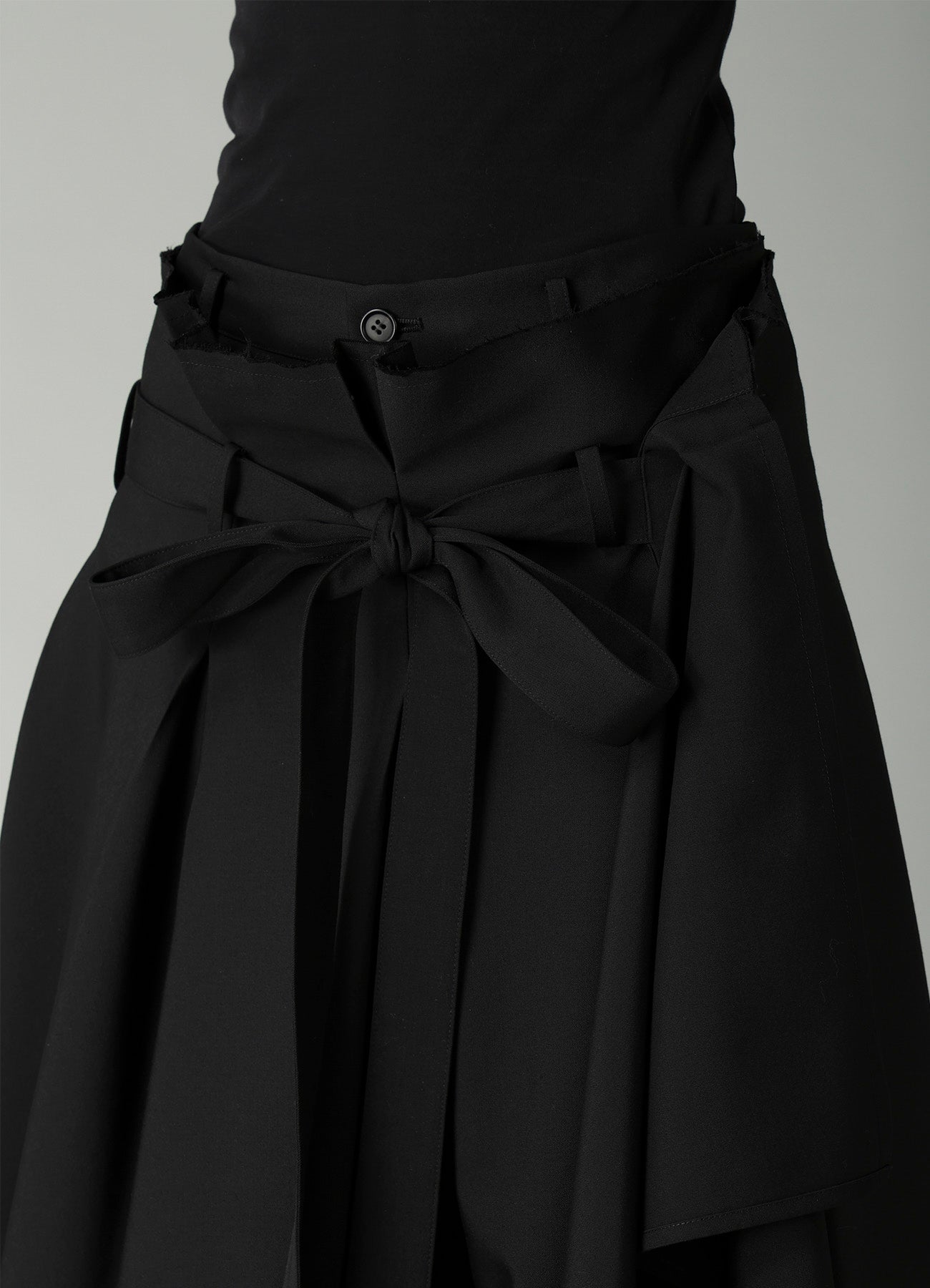 GABARDINE TUCK&DRAPE WRAP SKIRT – THE SHOP YOHJI YAMAMOTO