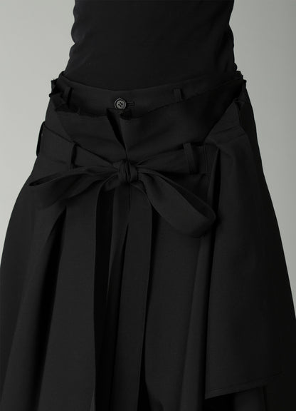 GABARDINE TUCK&DRAPE WRAP SKIRT