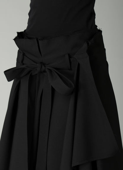 GABARDINE TUCK&DRAPE WRAP SKIRT