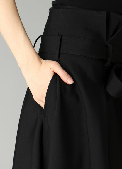 GABARDINE TUCK&DRAPE WRAP SKIRT