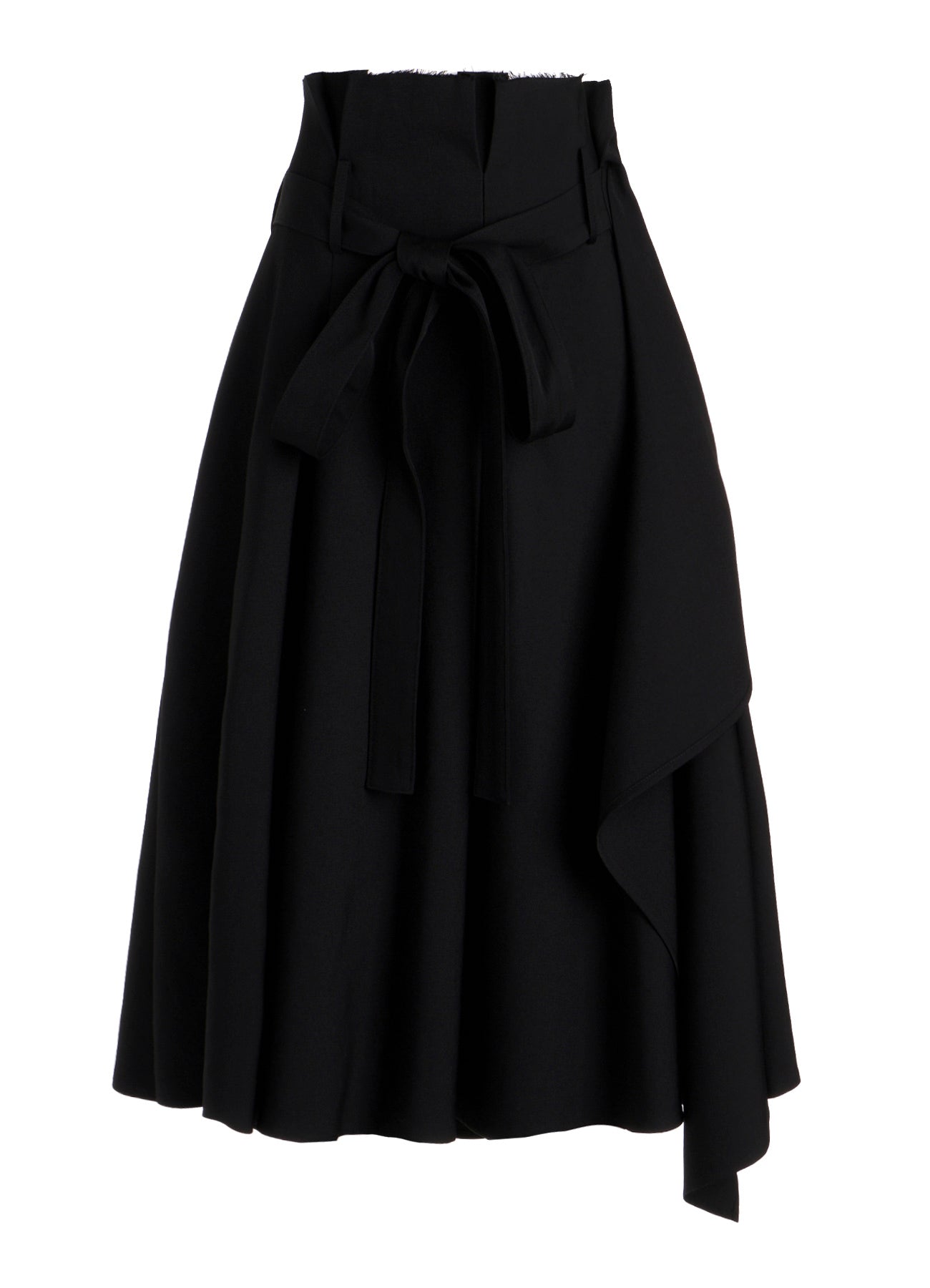 GABARDINE TUCK&DRAPE WRAP SKIRT