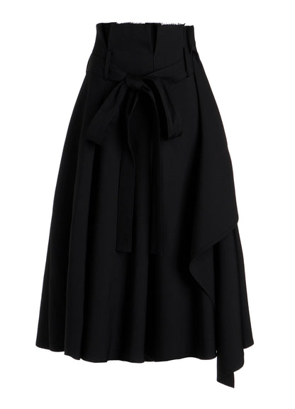 GABARDINE TUCK&DRAPE WRAP SKIRT