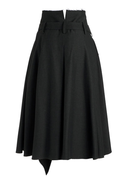 E/Ry TWILL TUCK&DRAPE WRAP SKIRT