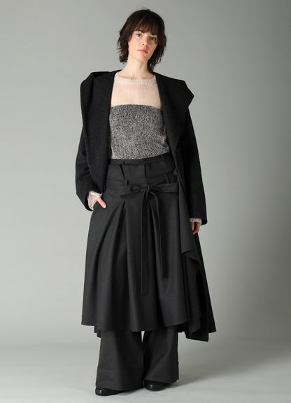 E/Ry TWILL TUCK&DRAPE WRAP SKIRT
