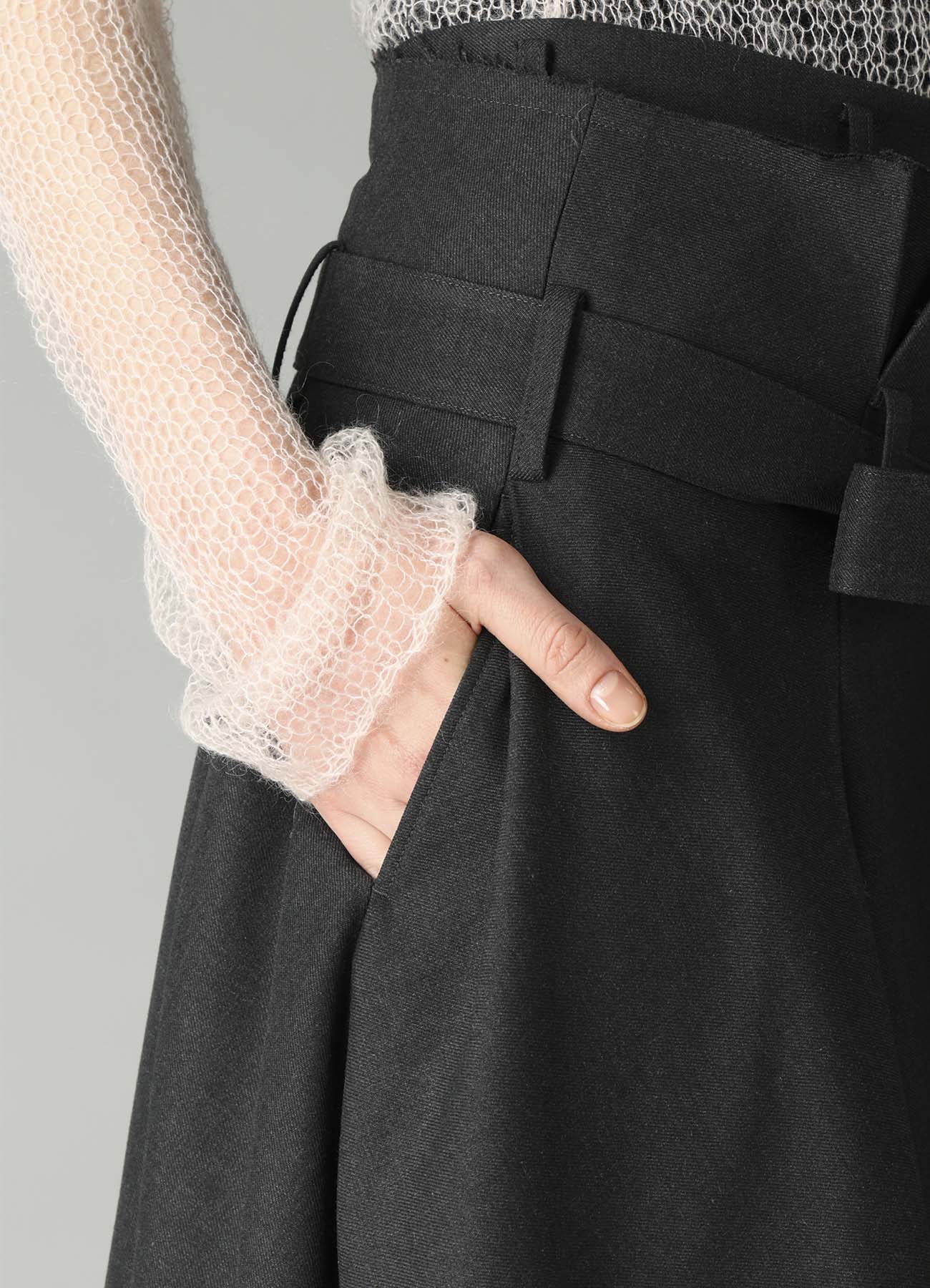 E/Ry TWILL TUCK&DRAPE WRAP SKIRT