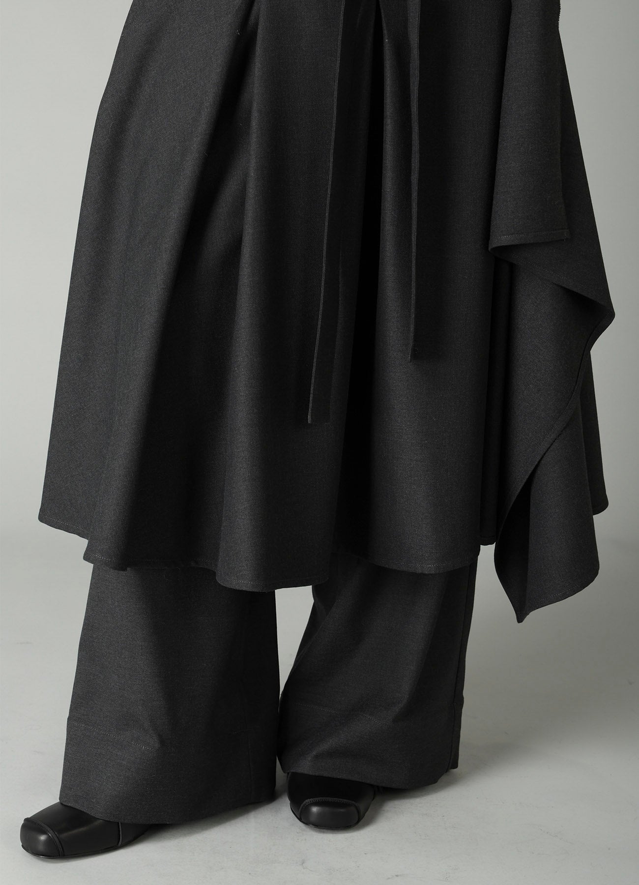 E/Ry TWILL TUCK&DRAPE WRAP SKIRT