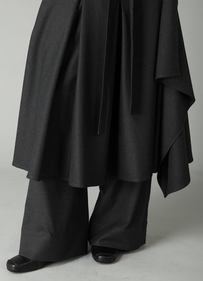 E/Ry TWILL TUCK&DRAPE WRAP SKIRT