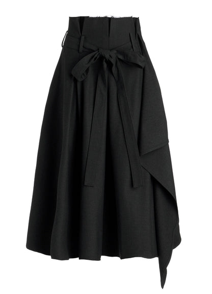 E/Ry TWILL TUCK&DRAPE WRAP SKIRT