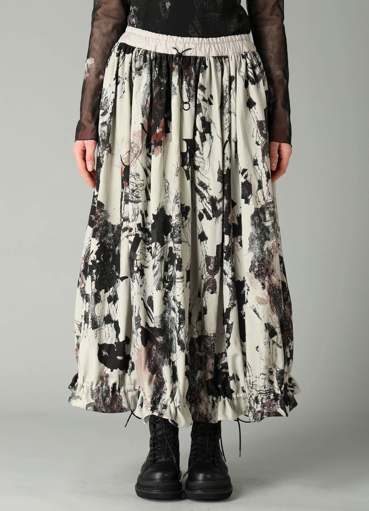LACE FLOWER PT GATHERED SKIRT