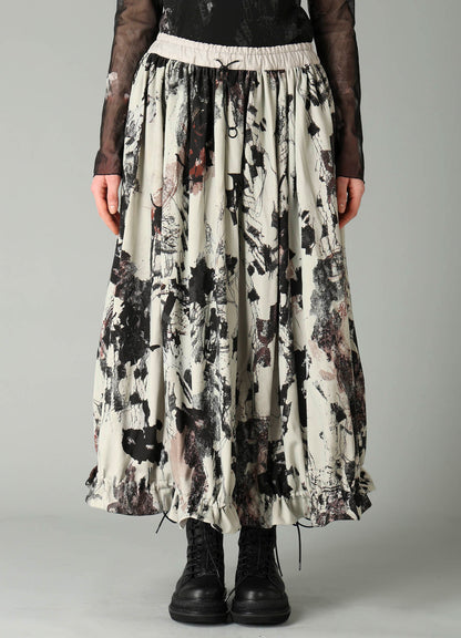 LACE FLOWER PT GATHERED SKIRT