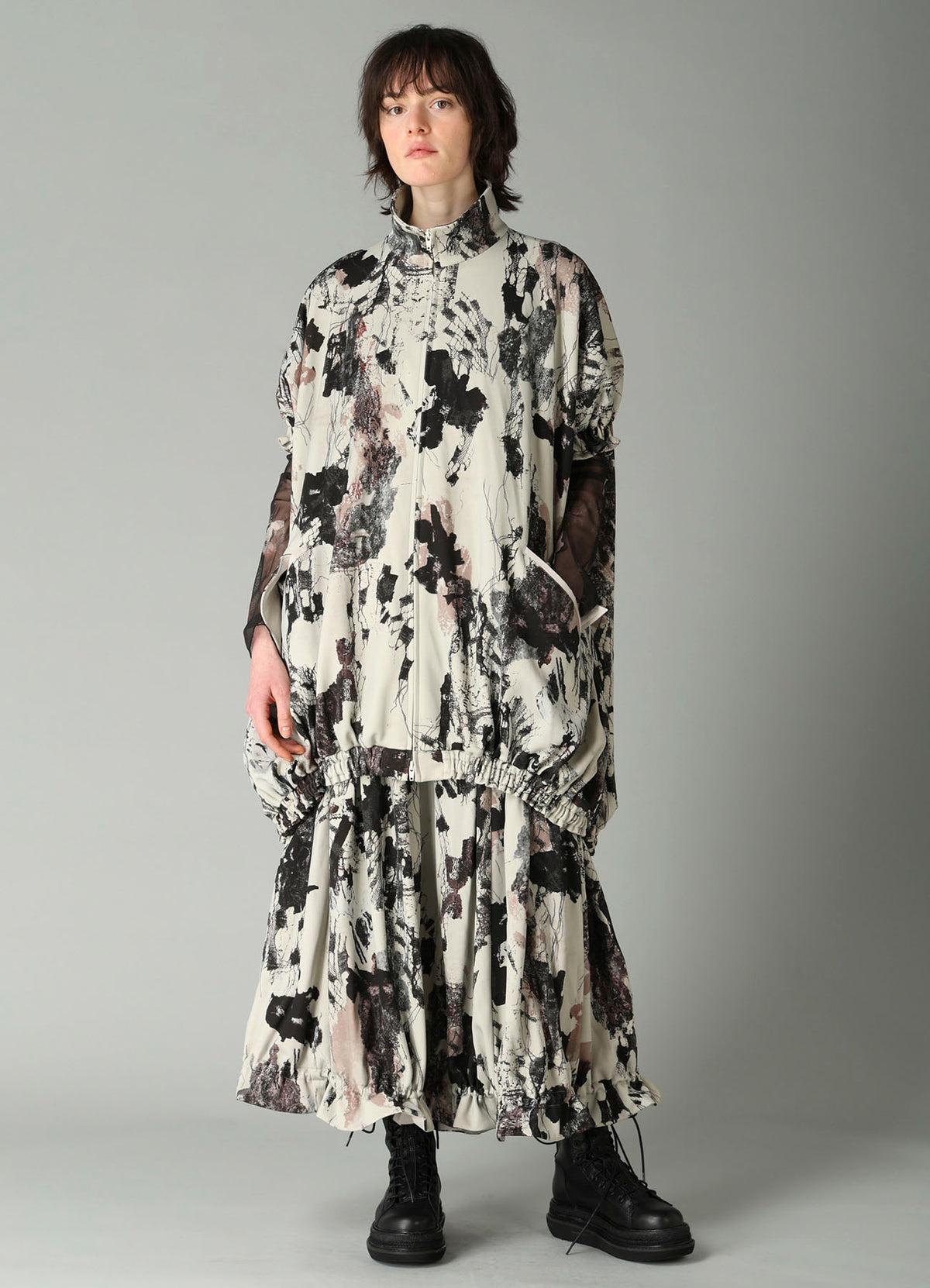 LACE FLOWER PT GATHERED SKIRT