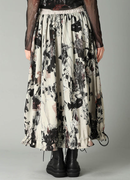 LACE FLOWER PT GATHERED SKIRT