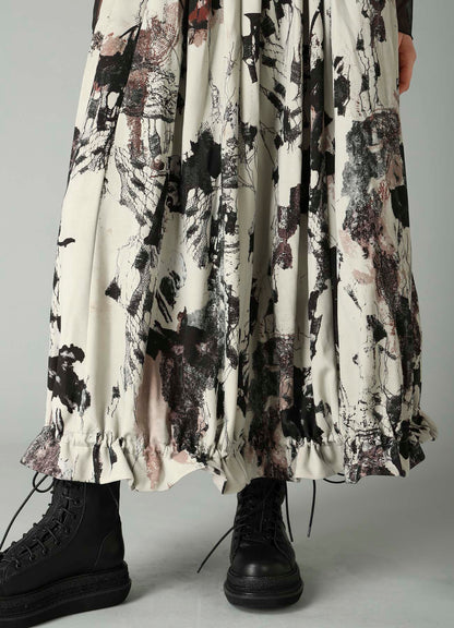 LACE FLOWER PT GATHERED SKIRT