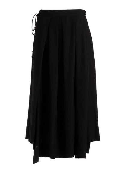 CELLULOSE POPLIN UNBALANCED TUCK SKIRT