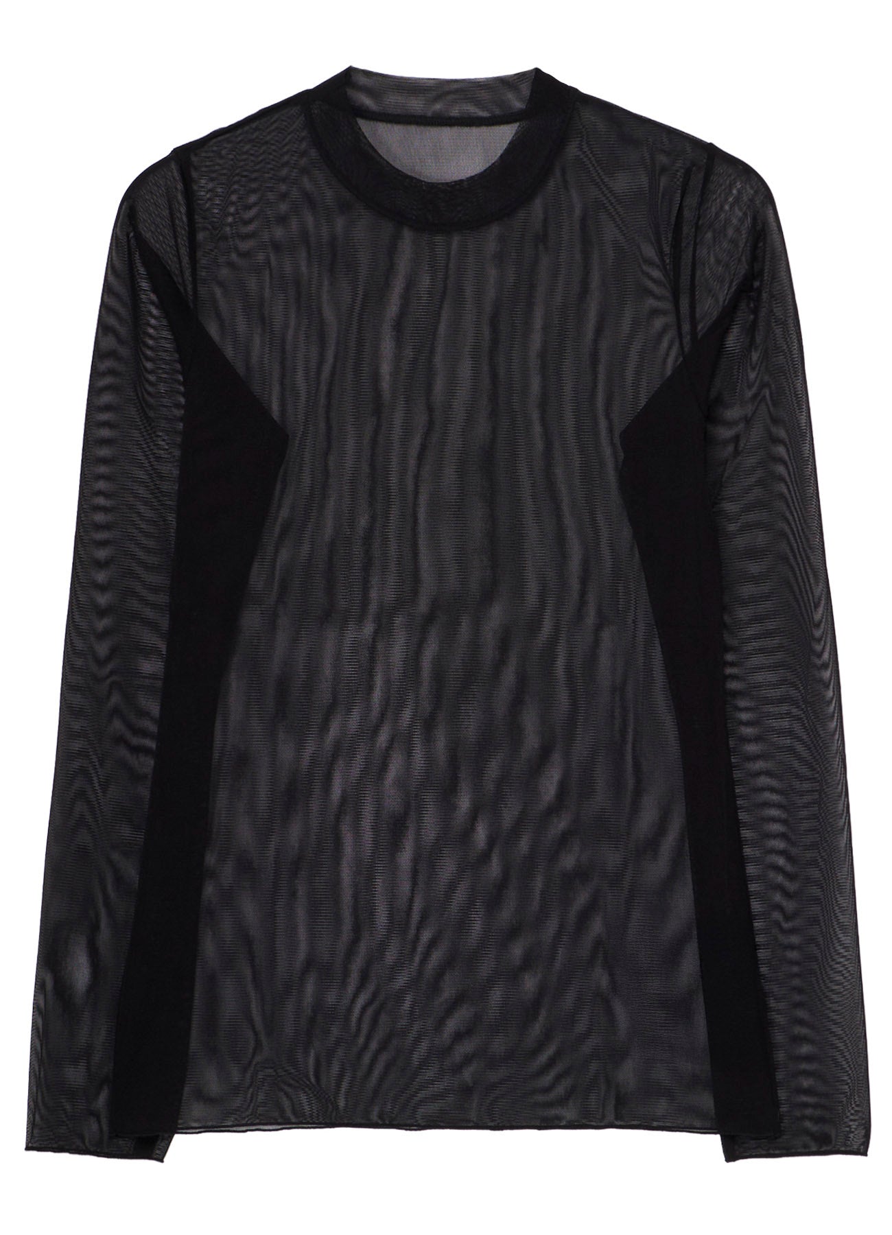WOOLY TULLE CREWNECK LONG SLV T