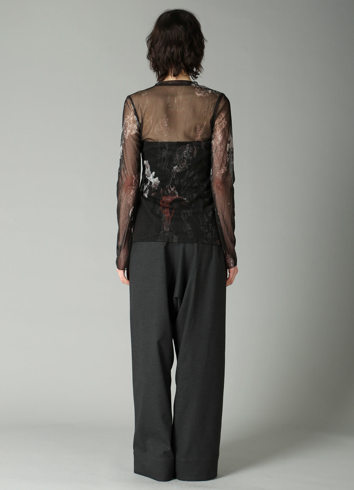WOOLY TULLE PT CREWNECK LONG SLV T
