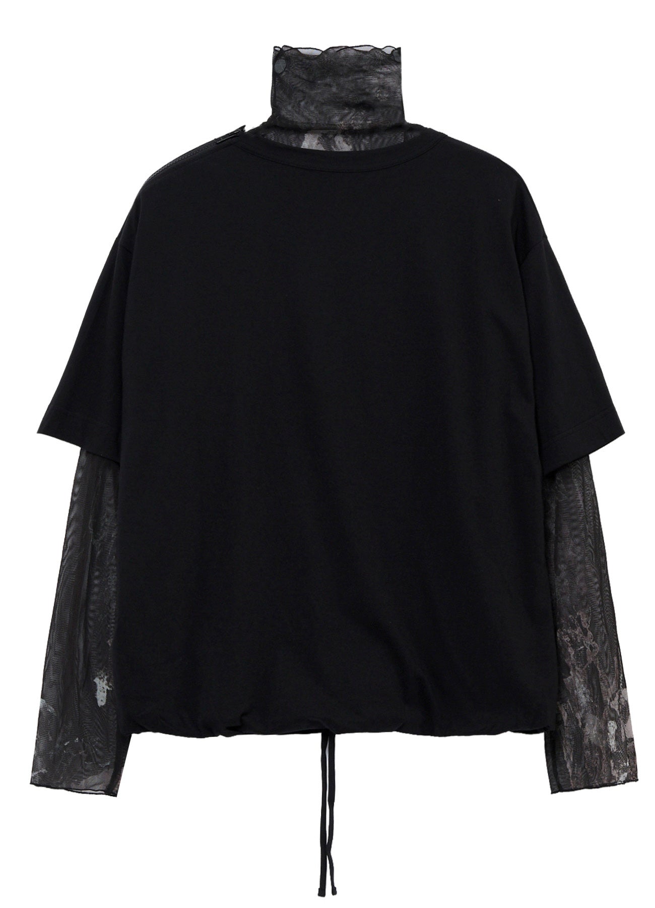 COMBED SINGLE JERSEY DOUBLE LAYERED HIGHNECK T – THE SHOP YOHJI