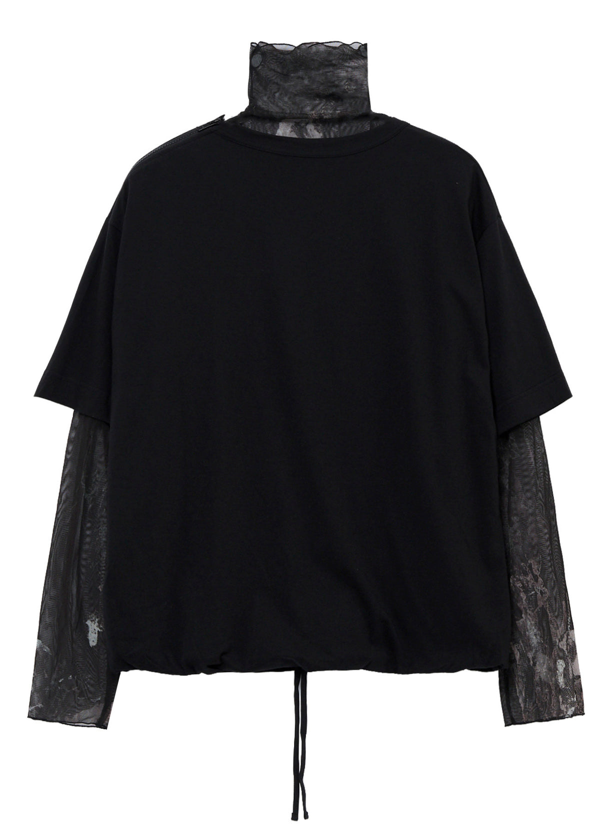 COMBED SINGLE JERSEY DOUBLE LAYERED HIGHNECK T