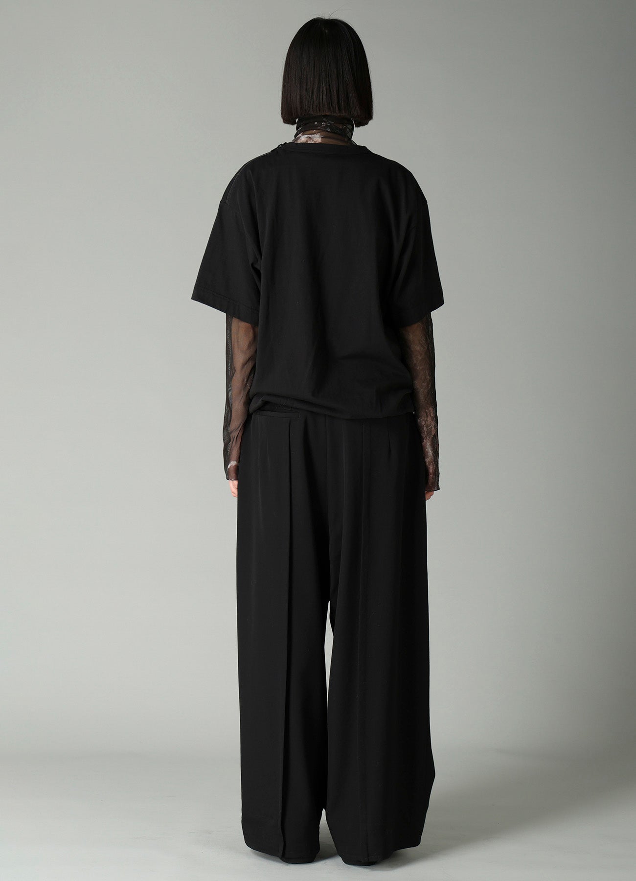 COMBED SINGLE JERSEY DOUBLE LAYERED HIGHNECK T