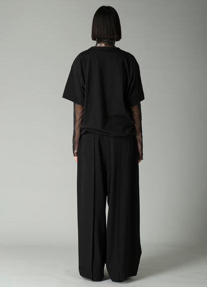 COMBED SINGLE JERSEY DOUBLE LAYERED HIGHNECK T