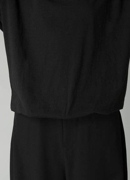 COMBED SINGLE JERSEY DOUBLE LAYERED HIGHNECK T