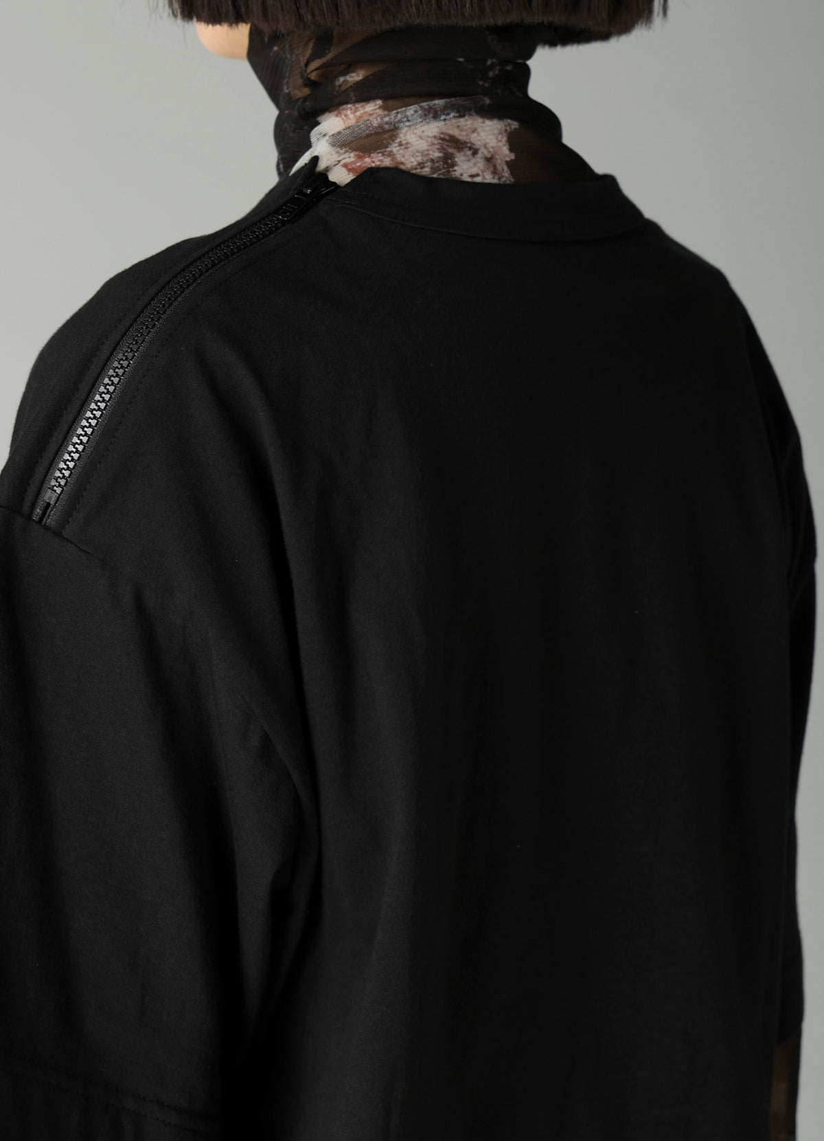 COMBED SINGLE JERSEY DOUBLE LAYERED HIGHNECK T