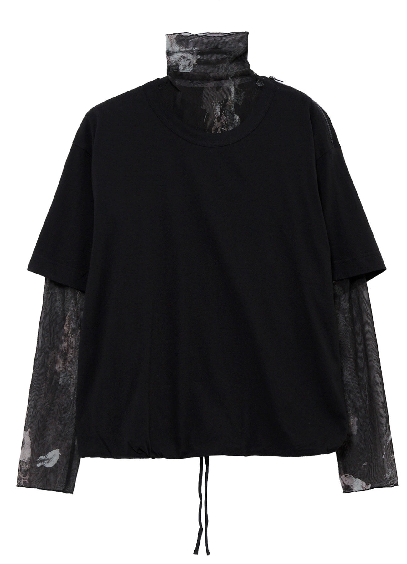 PRY Luxe Gas Spun Layered T-shirt 1 シュウト COMBED SINGLE JERSEY DOUBLE LAYERED HIGHNECK T – THE SHOP YOHJI