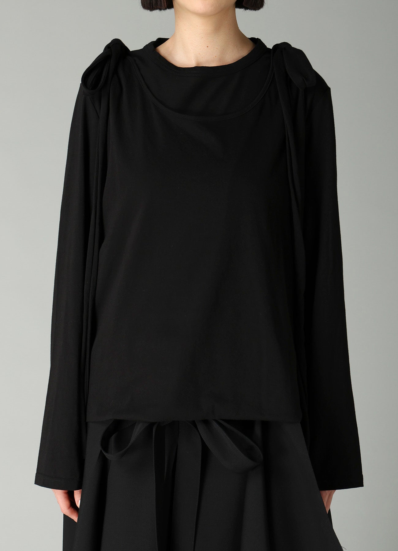 COTTON SINGLE JERSEY STRAP DETAIL T
