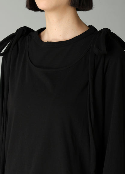 COTTON SINGLE JERSEY STRAP DETAIL T