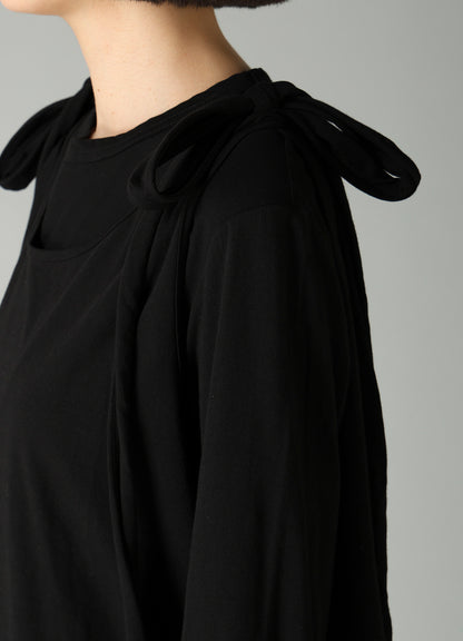 COTTON SINGLE JERSEY STRAP DETAIL T