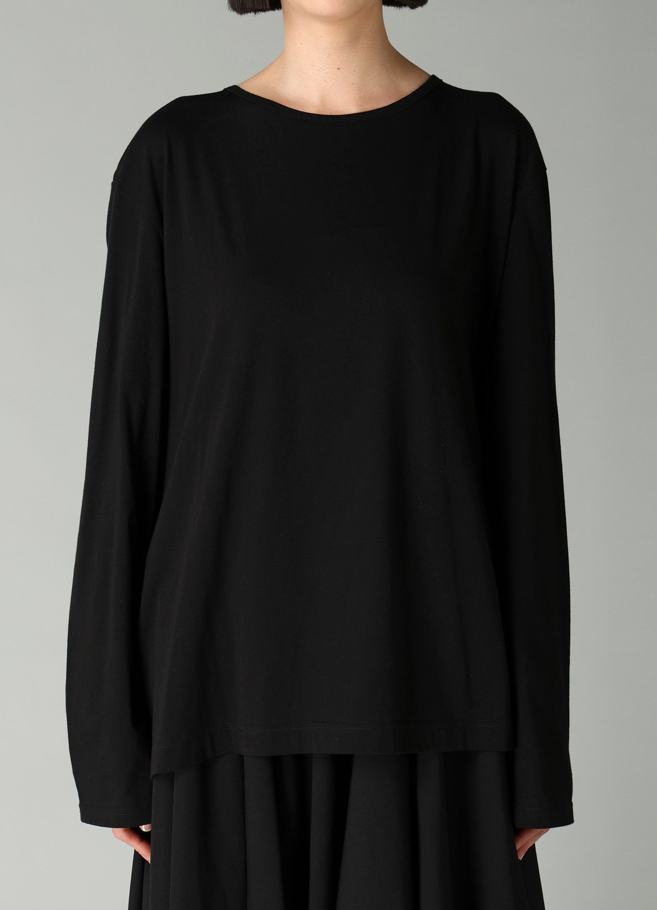 COTTON SINGLE JERSEY BACKSIDE DRAPE DETAIL T