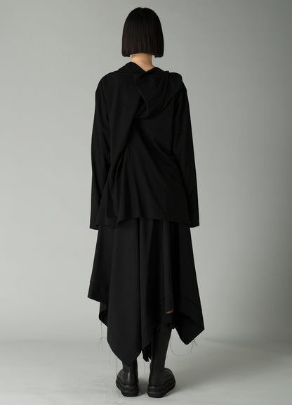 COTTON SINGLE JERSEY BACKSIDE DRAPE DETAIL T