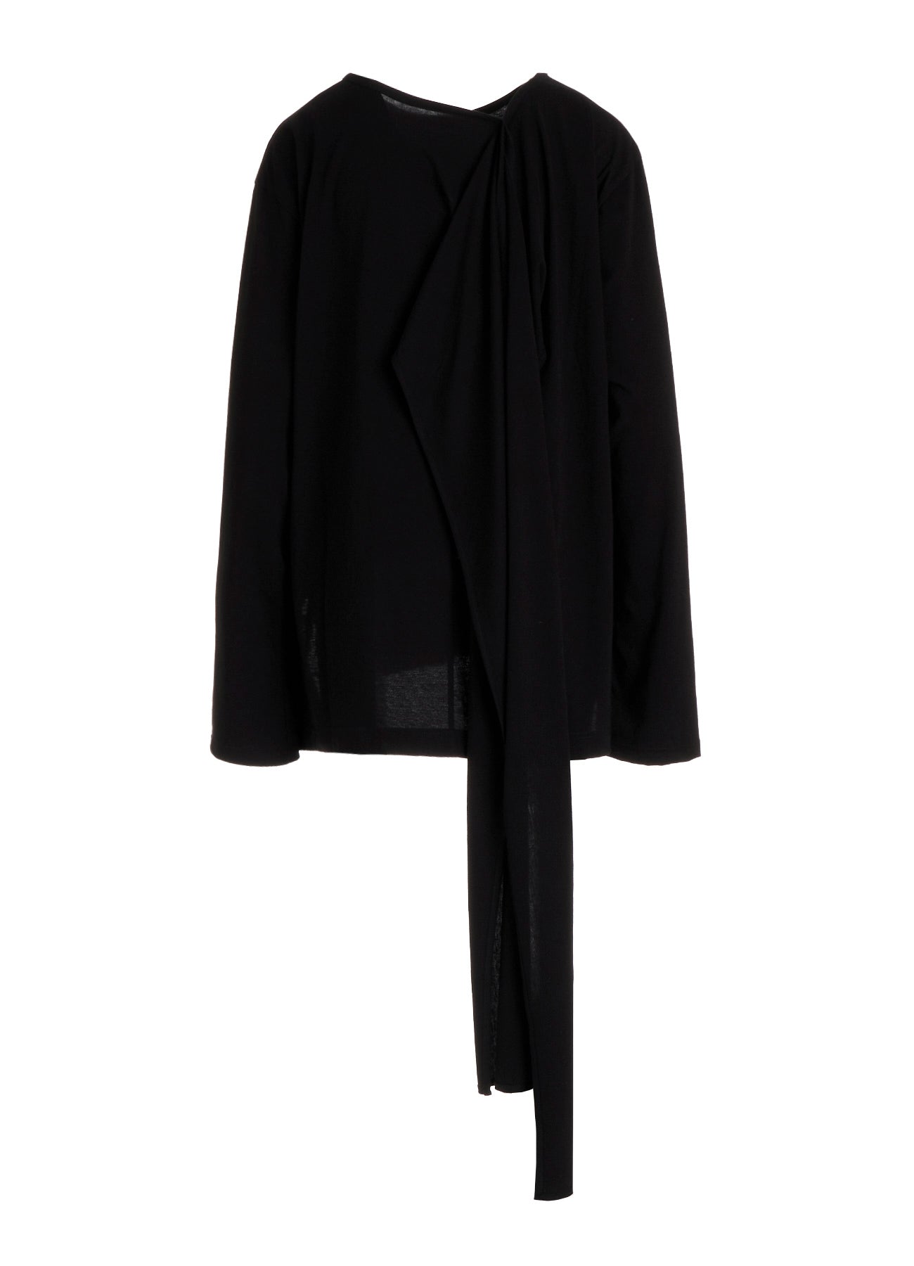 COTTON SINGLE JERSEY BACKSIDE DRAPE DETAIL T