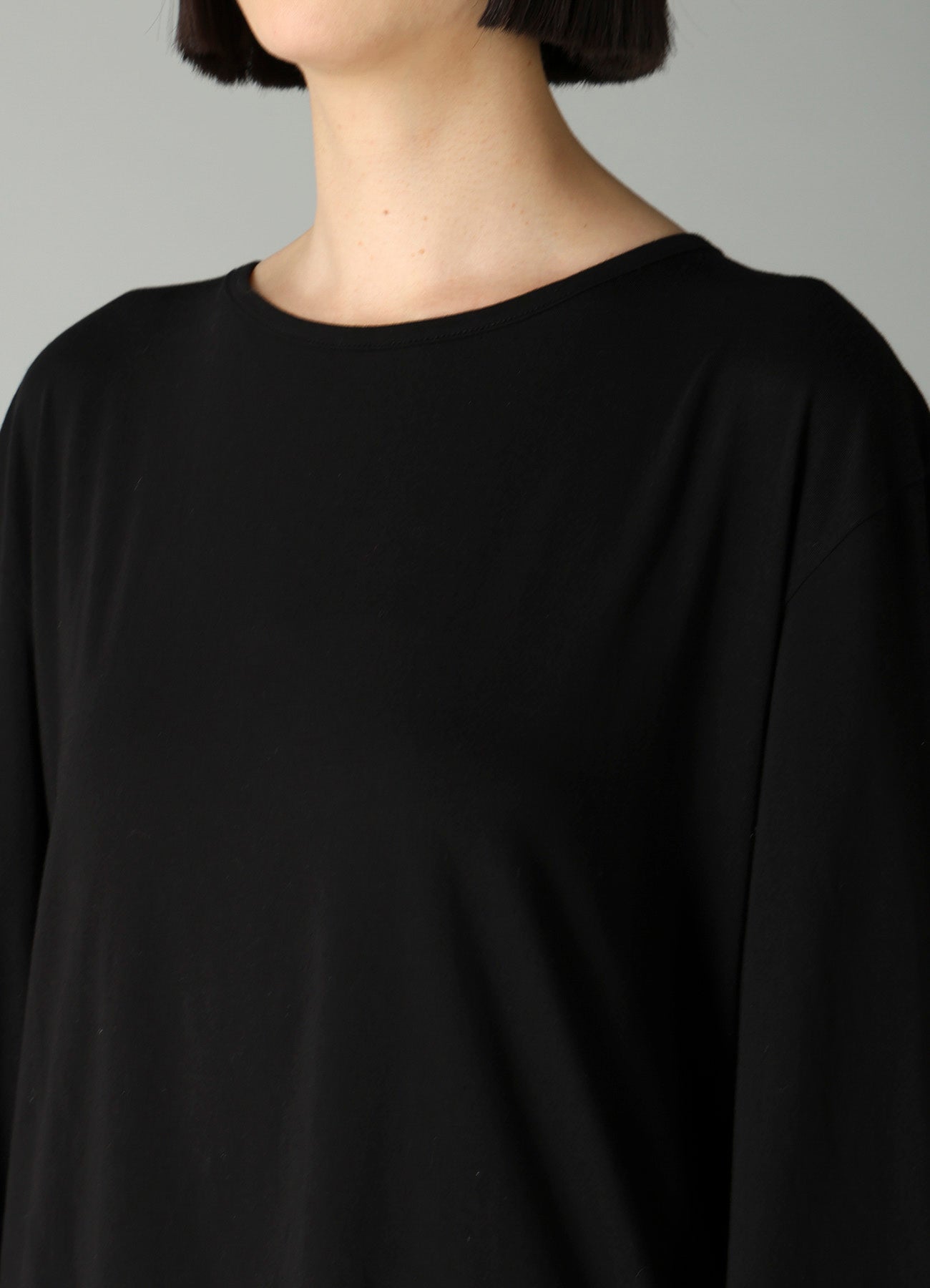 COTTON SINGLE JERSEY BACKSIDE DRAPE DETAIL T