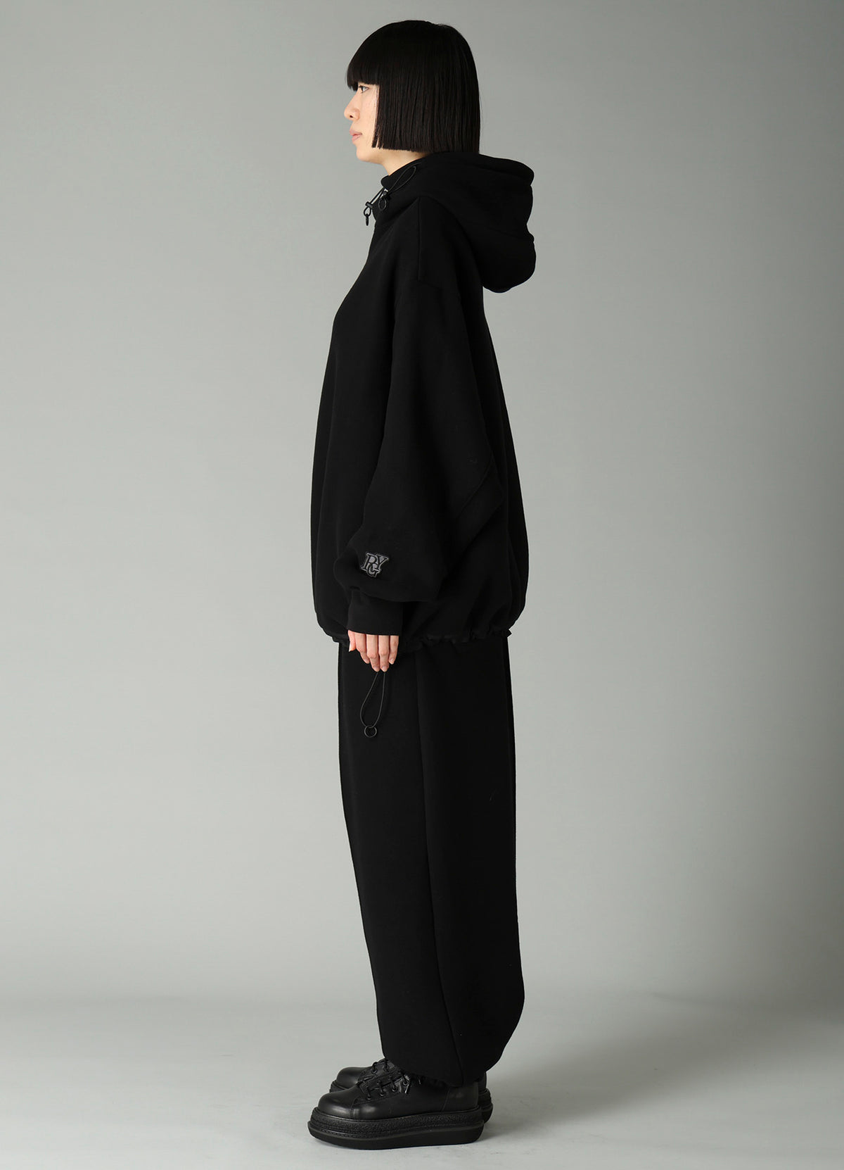 Liy/C BRUSHED FRENCH TERRY PULLOVER HIGHNECK HOODY