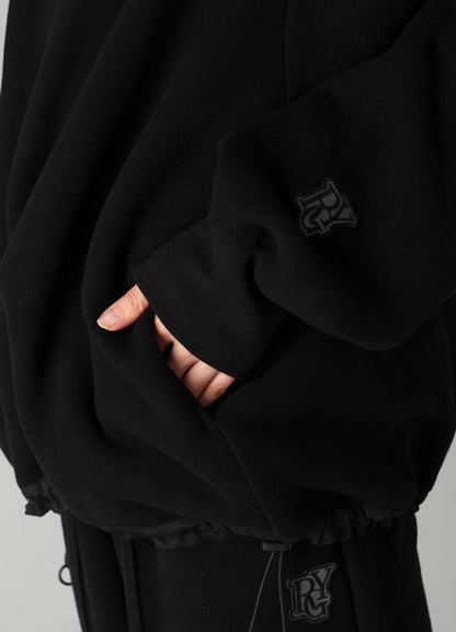 Liy/C BRUSHED FRENCH TERRY PULLOVER HIGHNECK HOODY