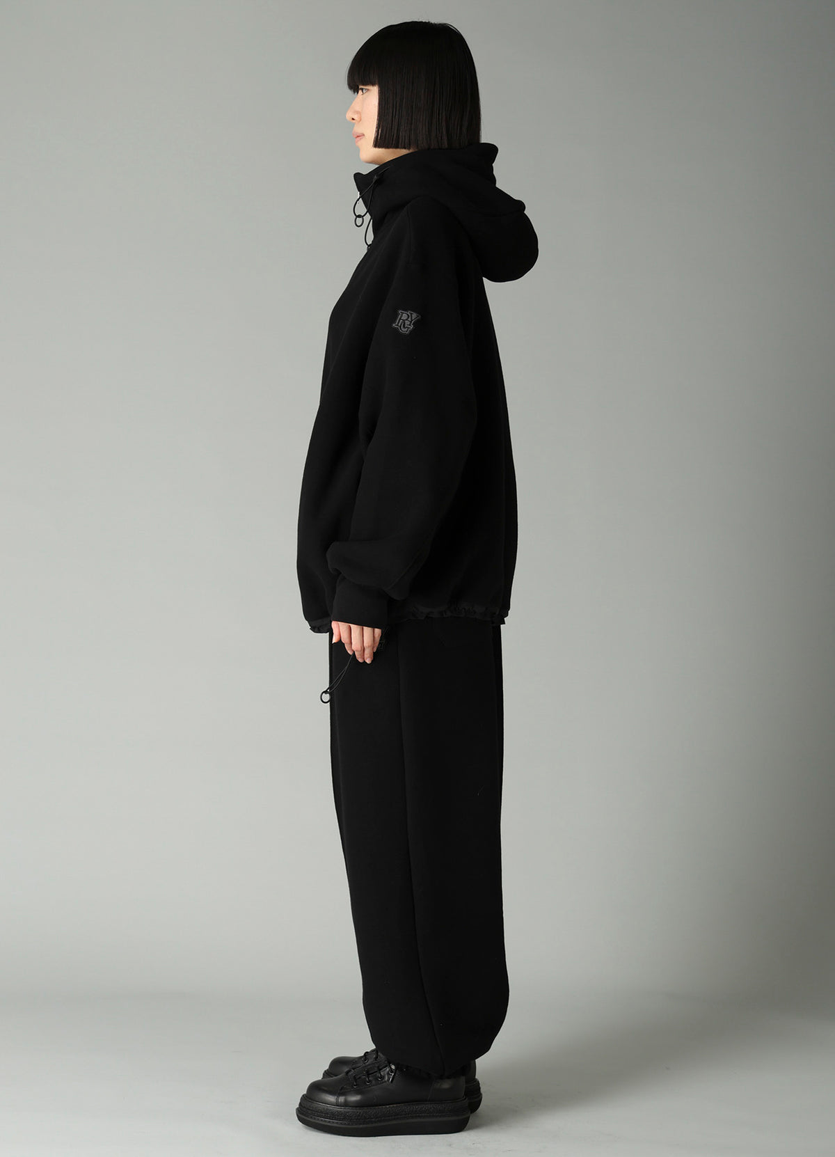 Liy/C BRUSHED FRENCH TERRY HIGHNECK HOODY