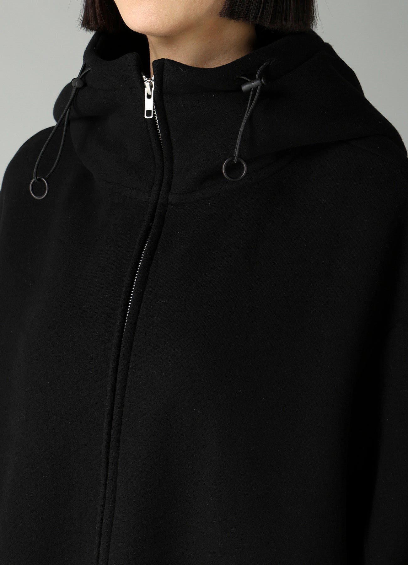 Liy/C BRUSHED FRENCH TERRY HIGHNECK HOODY – THE SHOP YOHJI YAMAMOTO