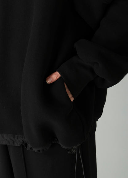 Liy/C BRUSHED FRENCH TERRY HIGHNECK HOODY