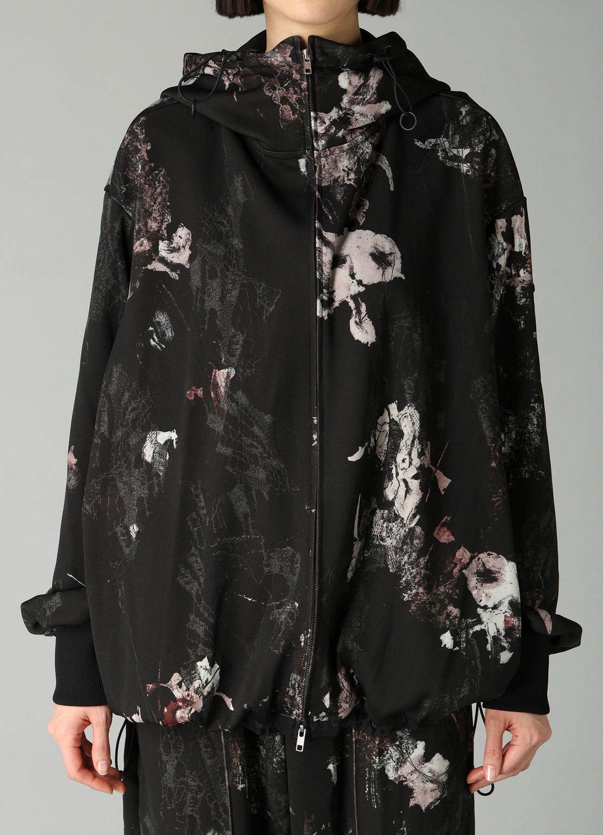LACE FLOWER PT HIGHNECK HOODY