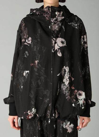 LACE FLOWER PT HIGHNECK HOODY