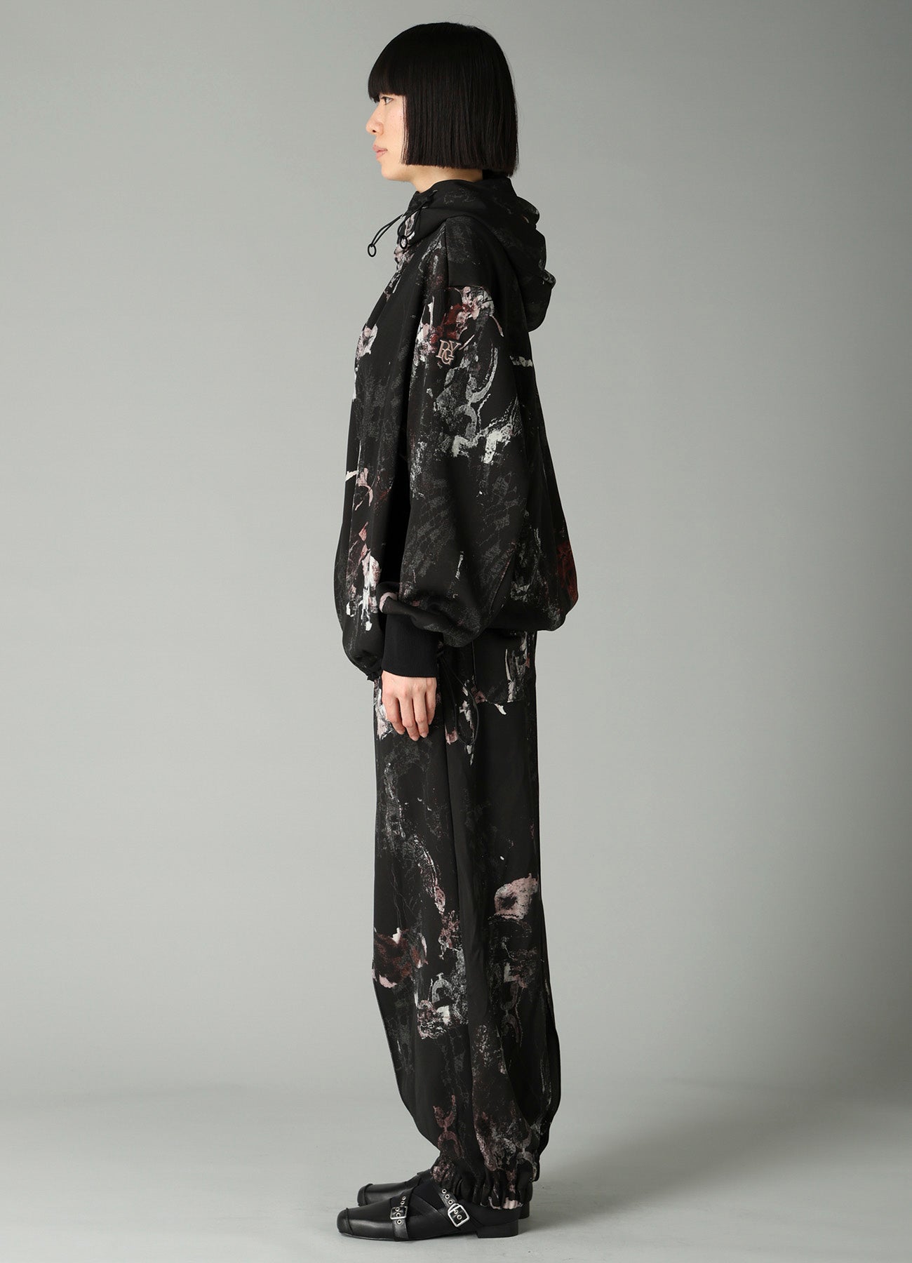 LACE FLOWER PT HIGHNECK HOODY