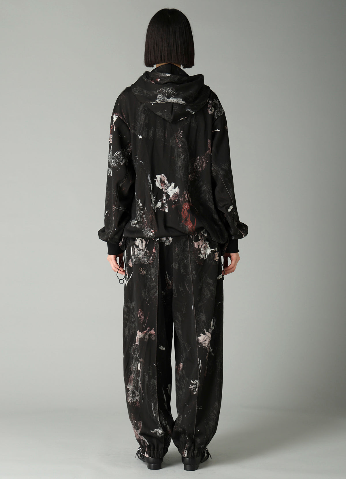 LACE FLOWER PT HIGHNECK HOODY